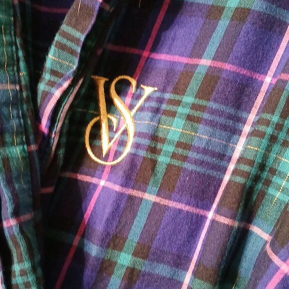 Victoria's  Secret plaid 3pc pajama shirt and pants Set Sz M/L NWOT - Picture 13 of 15